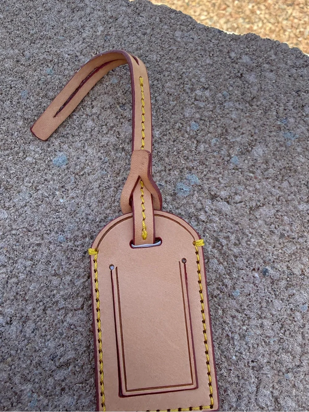 Dooney & Bourke Natural Vachetta Leather Luggage Tag Bag Charm